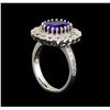 Image 4 : 14KT White Gold 3.35 ctw Tanzanite and Diamond Ring