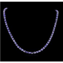 33.50 ctw Tanzanite Necklace - 14KT White Gold