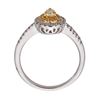 Image 3 : 0.73 ctw Yellow and White Diamond Ring - 14KT White and Yellow Ring