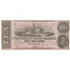 Image 1 : 1862 $10 The Confederate States of America Note T-52 CC