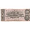 Image 1 : 1862 $10 The Confederate States of America Note T-52 CC