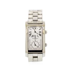 Baume & Mercier Stainless Steel Double Dial Wristwatch