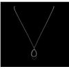 Image 1 : 0.54 ctw Black and White Diamond Pendant & Chain - 14KT White Gold
