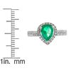 Image 4 : 1.79 ctw Emerald and Diamond Ring - 18KT White Gold
