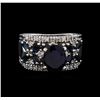 Image 2 : 14KT White Gold 3.26 ctw Sapphire and Diamond Ring