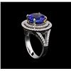 Image 4 : 14KT Two-Tone Gold 6.30 ctw Tanzanite and Diamond Ring