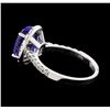 Image 3 : 3.25 ctw Tanzanite and Diamond Ring - 14KT White Gold
