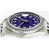 Image 8 : Rolex Mens 36mm Stainless Steel Purple String Diamond Datejust Wristwatch