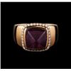 Image 2 : Fred of Paris Pain De Sucre Amethyst and Diamond Ring - 18KT Pink Gold