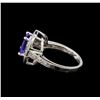 Image 3 : 14KT White Gold 2.93 ctw Tanzanite and Diamond Ring