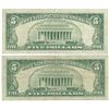 Image 2 : 1963 $5 Fine Red Seal Bill Lot of 2