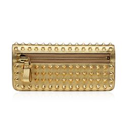 Tom Ford Metallic Studded Gold Zip Clutch