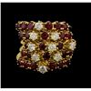 Image 2 : 14KT Yellow Gold 5.98 ctw Ruby and Diamond Ring