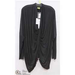 LONG SLEEVE TOPPER BLOUSE CONVERTIBLE TO CARDIGAN