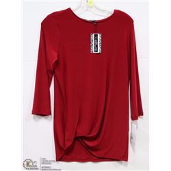 LONG SLEEVE BLOUSE SIZE SM - FABRIC TUCKED IN HEM