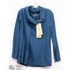 Image 1 : NEON BUDDA COWL NECK BLOUSE W/BUTTON ACCENT SZ XL