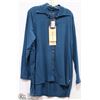 Image 1 : NEON BUDDA BUTTON UP HI-LO HEMLINE  BLOUSE SZ XL