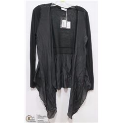 TOPPER BLOUSE, GATHERED WAIST W/SATEEN SIZE MED