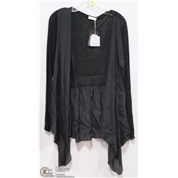 TOPPER BLOUSE, GATHERED WAIST W/SATEEN SIZE XL