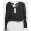 Image 1 : MESH BUTTON UP BOLERO - SIZE LARGE