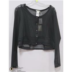 MESH BUTTON UP BOLERO - SIZE XL