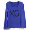 Image 1 : "XO" TSHIRT BLOUSE WITH SQUARE NECK SIZE MED