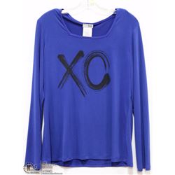 "XO" TSHIRT BLOUSE WITH SQUARE NECK SIZE LRG
