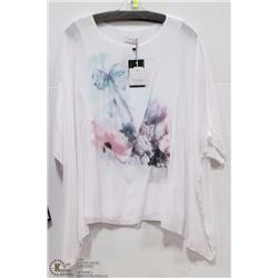 BLOUSE WATERCOLOR BOW AND FLOWER PRINT SIZE SM