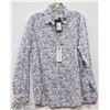 Image 1 : BUTTON UP SHIRT PRINTED PAISLEY WHITE/BLUE SM