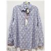 Image 1 : BUTTON UP SHIRT PRINTED WHITE/BLUE/GREY LRG