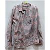 Image 1 : BUTTON UP SHIRT PRINTED GREY/PINK  SIZE XL
