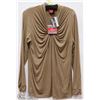 Image 1 : LONG SLEEVE TOPE W/KNOTTED FRONT SIZE LARGE