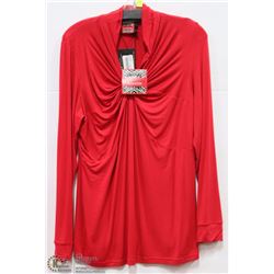 LONG SLEEVE TOPE W/KNOTTED FRONT SIZE LRG