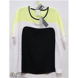 BOXCUT BLOUSE YELLOW/BLACK/WHITE SIZE LRG