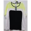 Image 1 : BOXCUT BLOUSE YELLOW/BLACK/WHITE SIZE XL