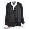 Image 1 : BLOUSE SHEER WITH LACE FRONT SIZE 6