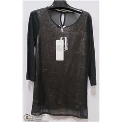 BLOUSE LONG SLEEVE WITH SEQUENCED FRONT SIZE SM
