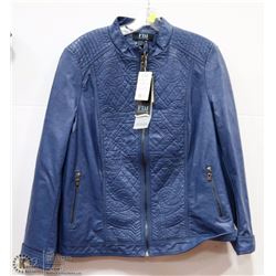 QUILTED FAUX LEATHER JACKET SIZE XL