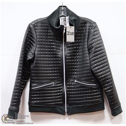 QUILTED JACKET WITH ZIPPER ACCENTS SIZE XL