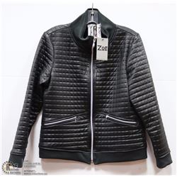 QUILTED JACKET WITH ZIPPER ACCENTS SIZE LRG