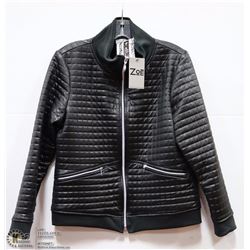 QUILTED JACKET WITH ZIPPER ACCENTS SIZE LRG