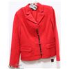 Image 1 : RED BLAZER WITH PLAID ACCENT SIZE 4