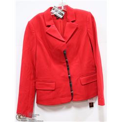 RED BLAZER WITH PLAID ACCENT SIZE 12