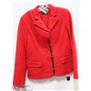 Image 1 : RED BLAZER WITH PLAID ACCENT SIZE 12