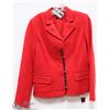 Image 1 : RED BLAZER WITH PLAID ACCENT SIZE 8