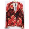 Image 1 : RED PLAID BLAZER SIZE XSM