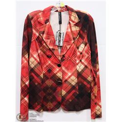 RED PLAID BLAZER SIZE SMALL