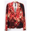 Image 1 : RED PLAID BLAZER SIZE SMALL