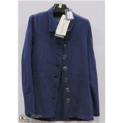 LONG NAVY BUTTON JACKET SIZE XSM