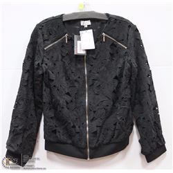 LARGE LACE STYLE BOMBER JACKET SIZE MEDIUM